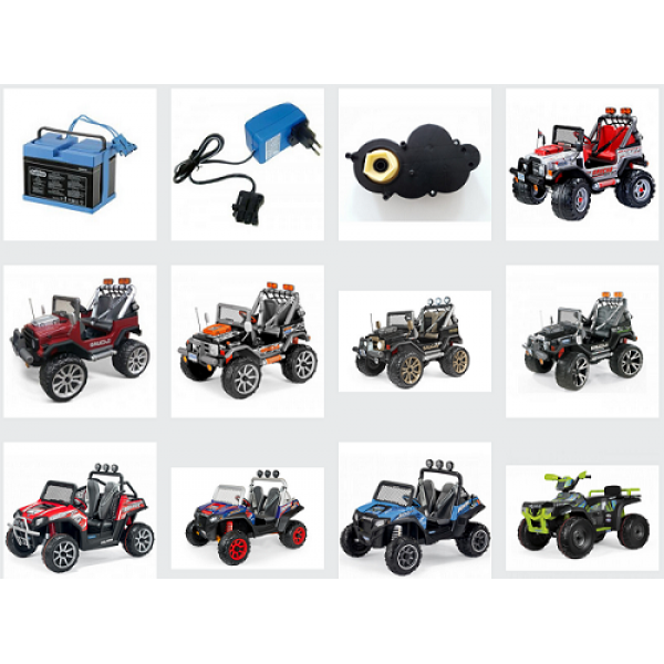 PEG PEREGO elektromobilių dalys